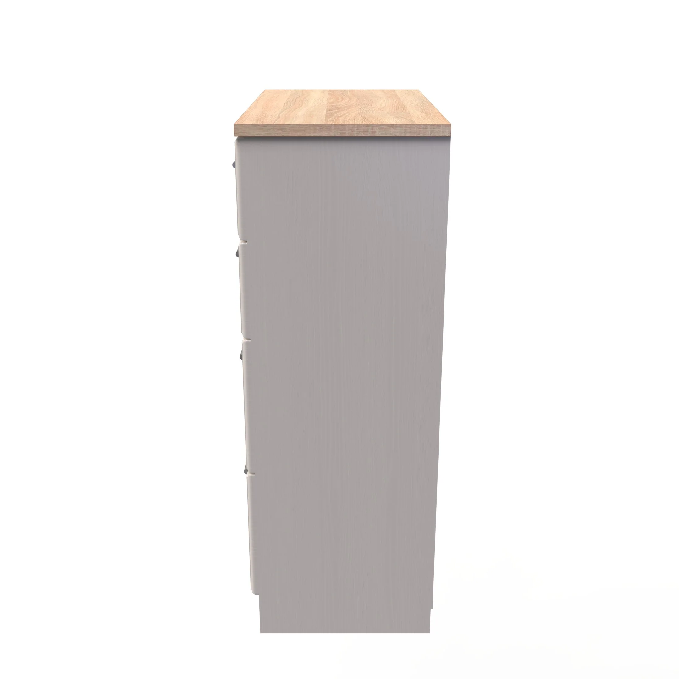 Kingston Ready Assembled 4 Drawer Deep Chest in Kashmir Ash & Modern Oak - Image 5