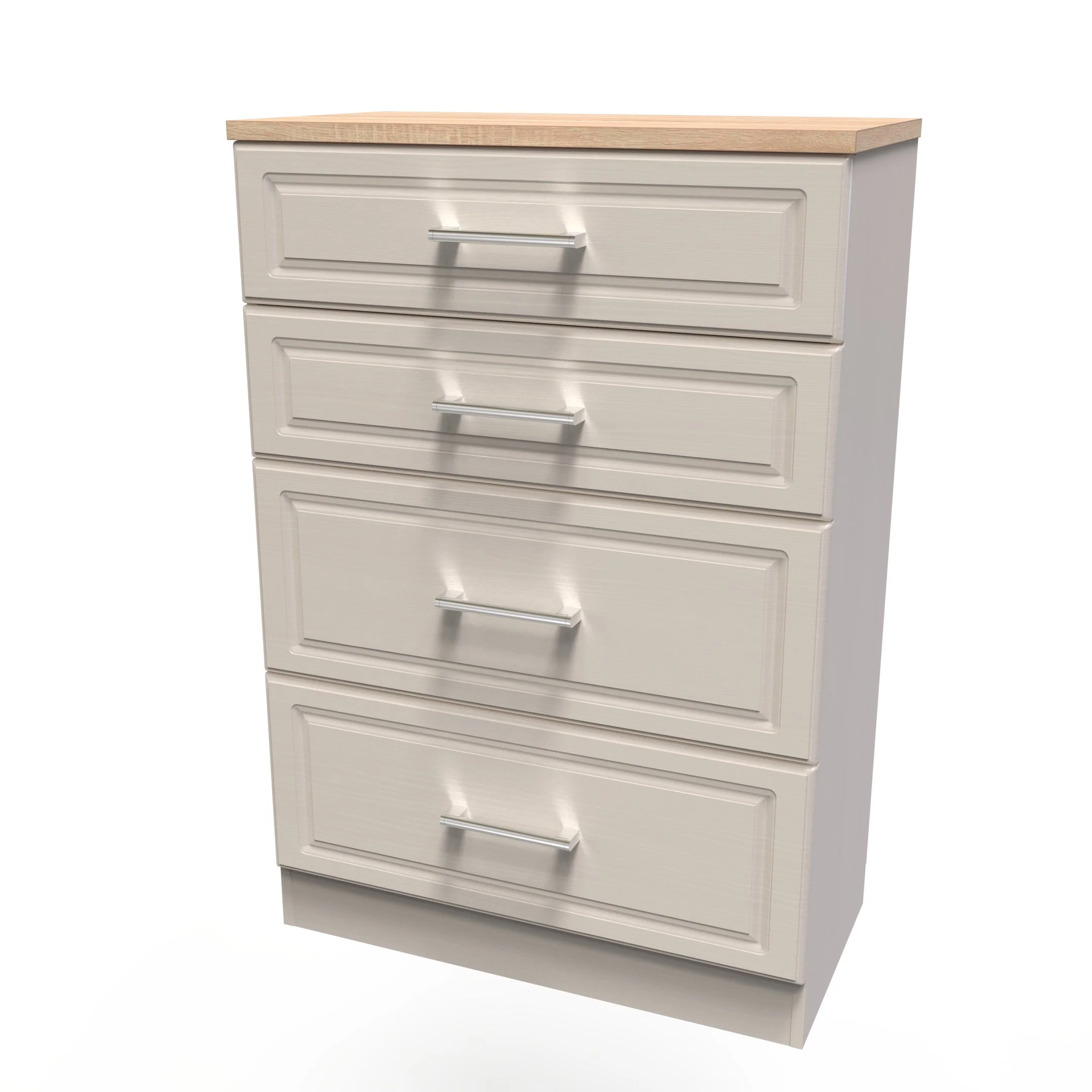 Kingston Ready Assembled 4 Drawer Deep Chest in Kashmir Ash & Modern Oak - Image 7