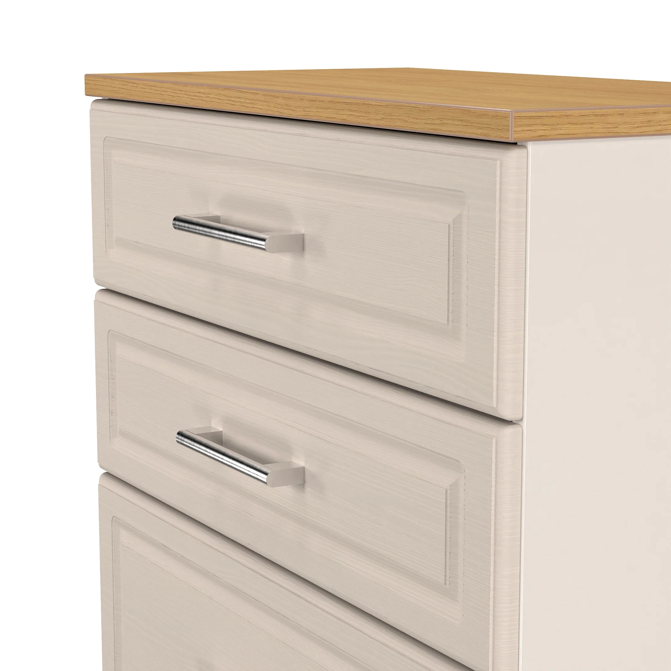 Kingston Ready Assembled 4 Drawer Deep Chest in Kashmir Ash & Modern Oak - Image 8