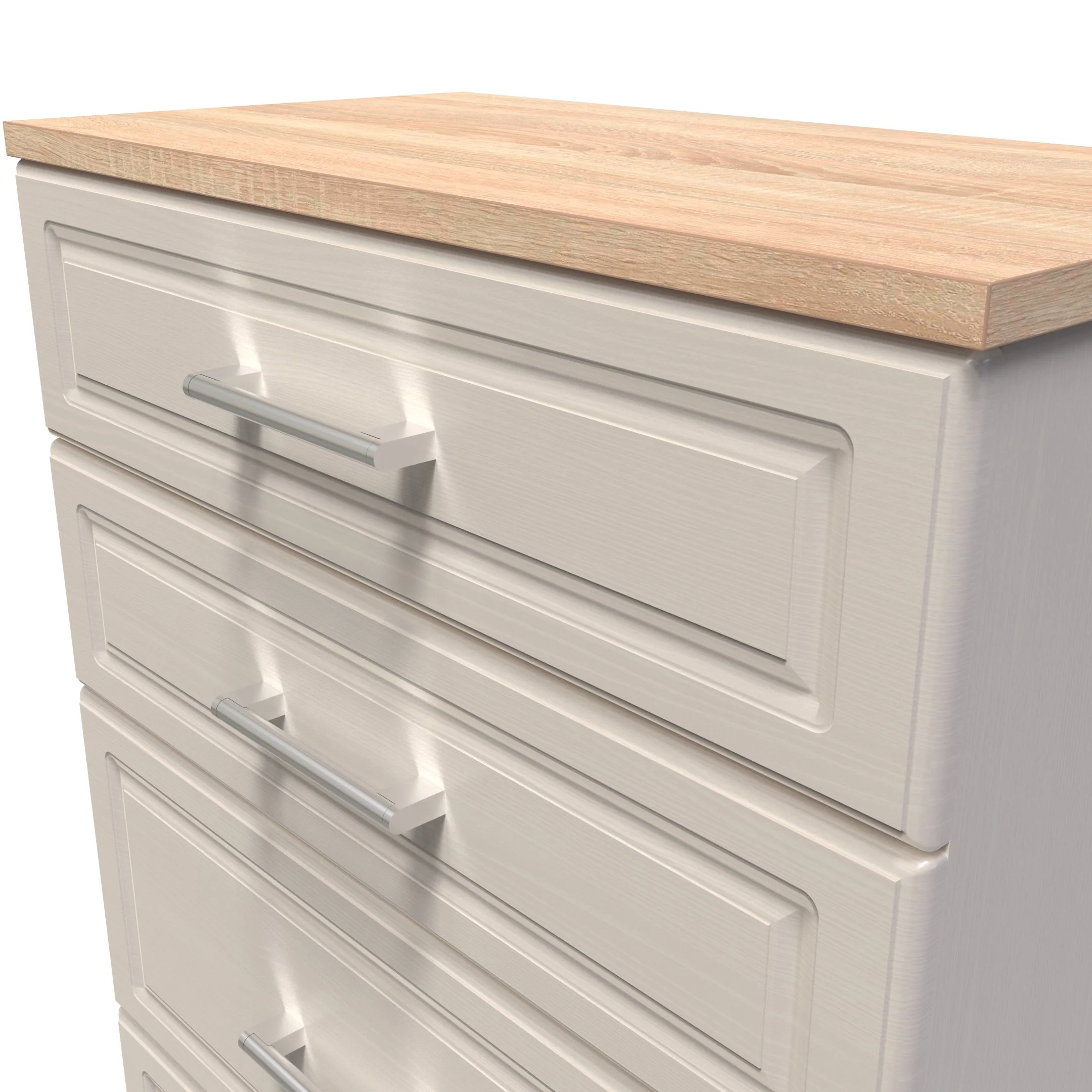 Kingston Ready Assembled 4 Drawer Deep Chest in Kashmir Ash & Modern Oak - Image 9