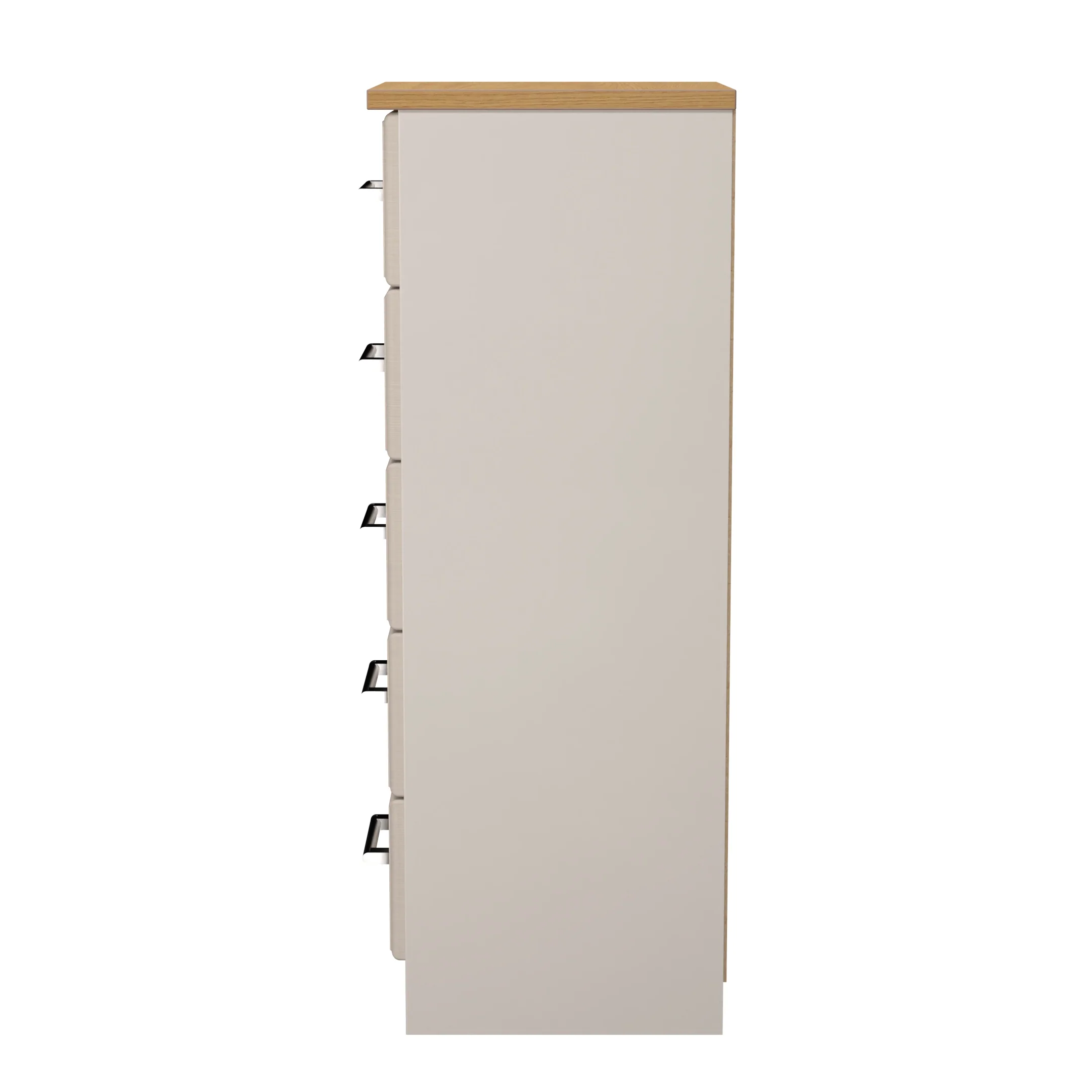 Kingston Ready Assembled 5 Drawer Tallboy in Kashmir Ash & Modern Oak - Image 4