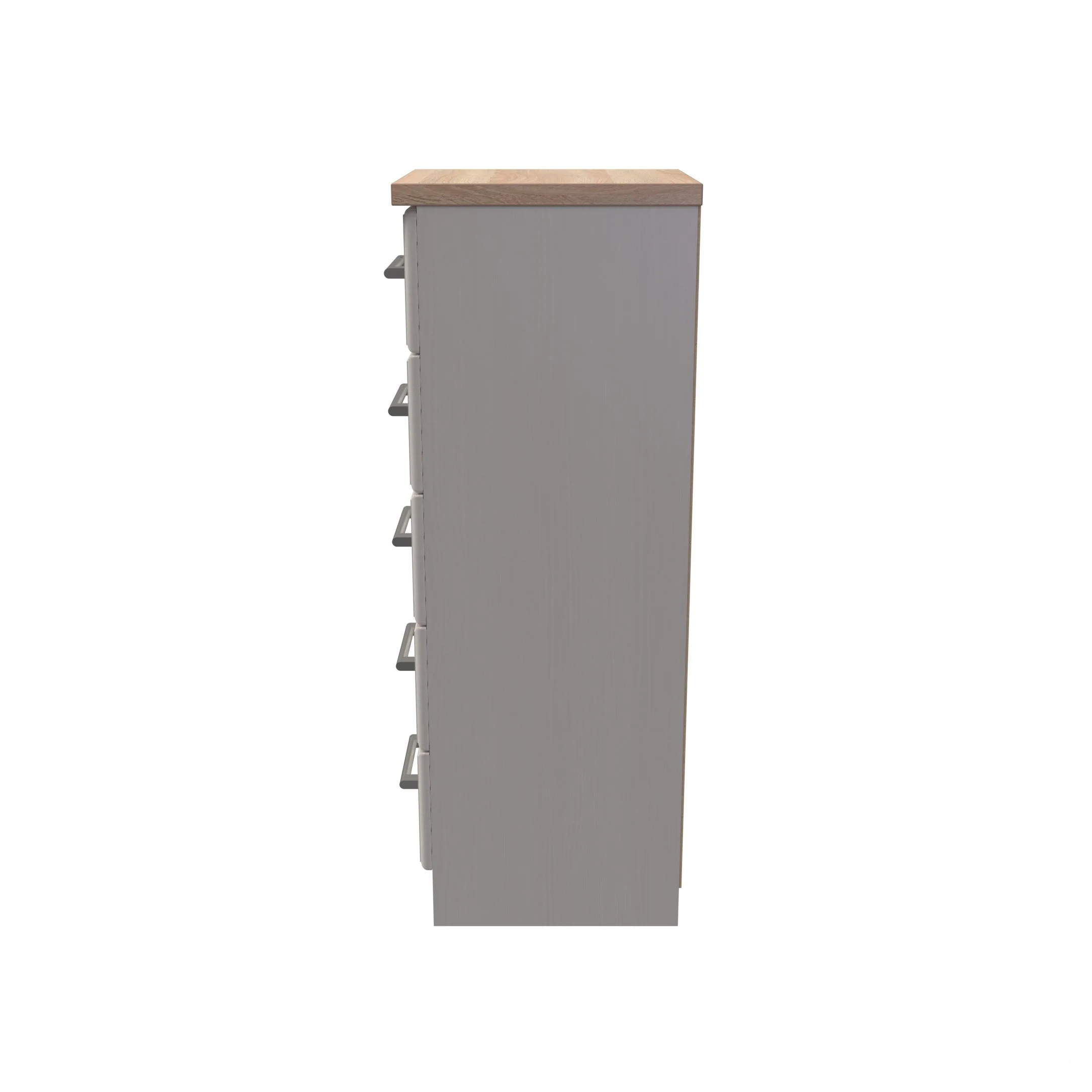 Kingston Ready Assembled 5 Drawer Tallboy in Kashmir Ash & Modern Oak - Image 5
