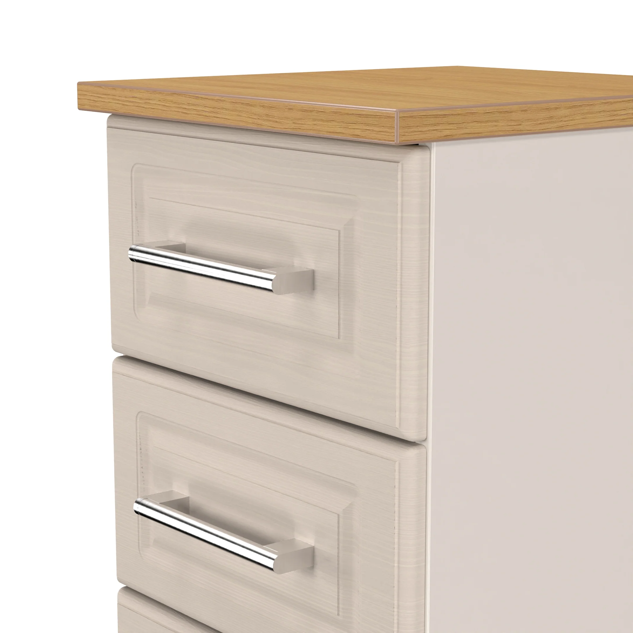 Kingston Ready Assembled 5 Drawer Tallboy in Kashmir Ash & Modern Oak - Image 8