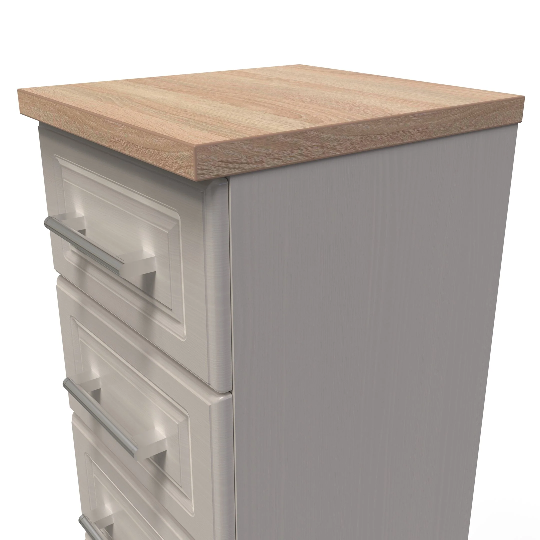 Kingston Ready Assembled 5 Drawer Tallboy in Kashmir Ash & Modern Oak - Image 9