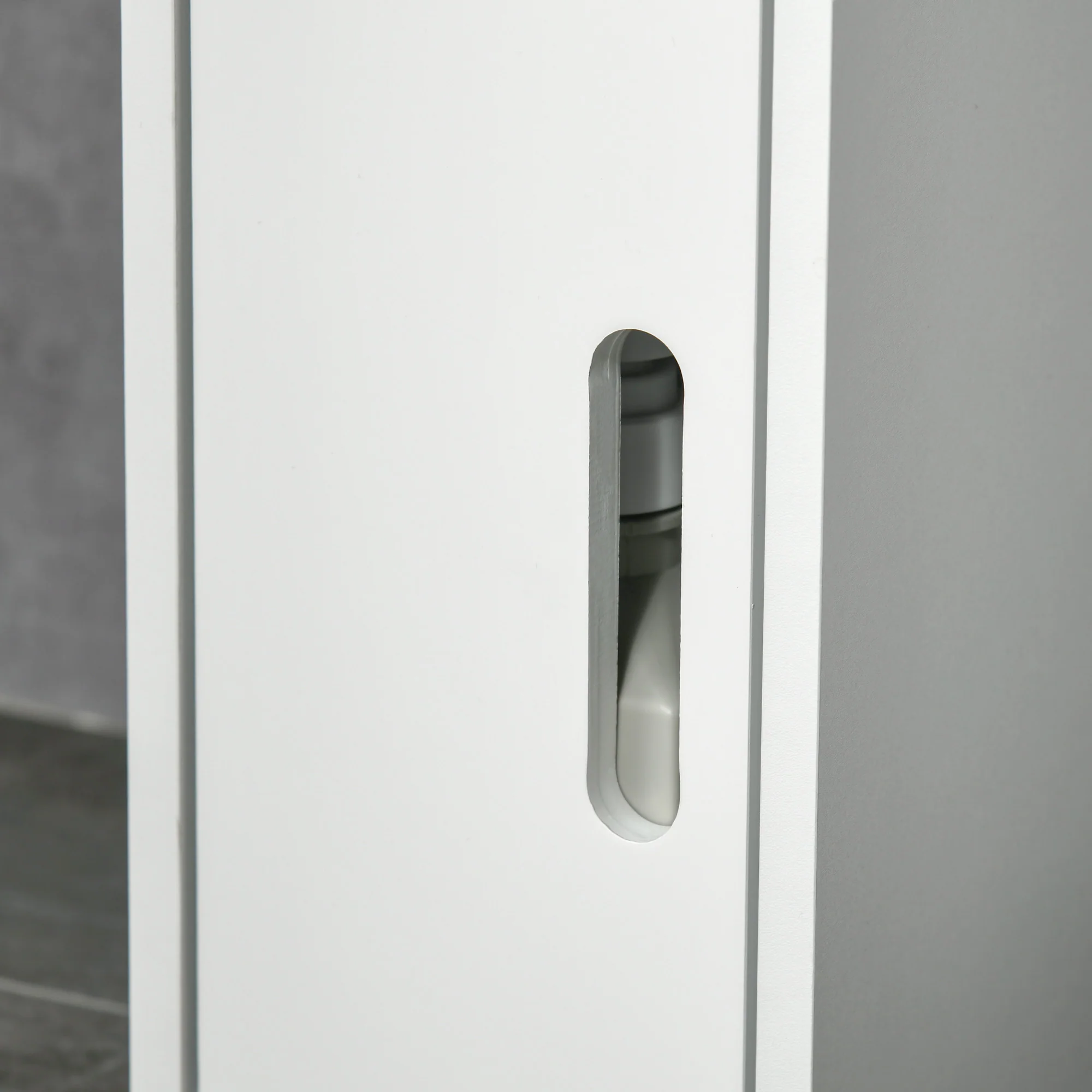 Kleankin Freestanding Bathroom Cabinet W/ Open Shelves 3 Cupboards, White - Image 9