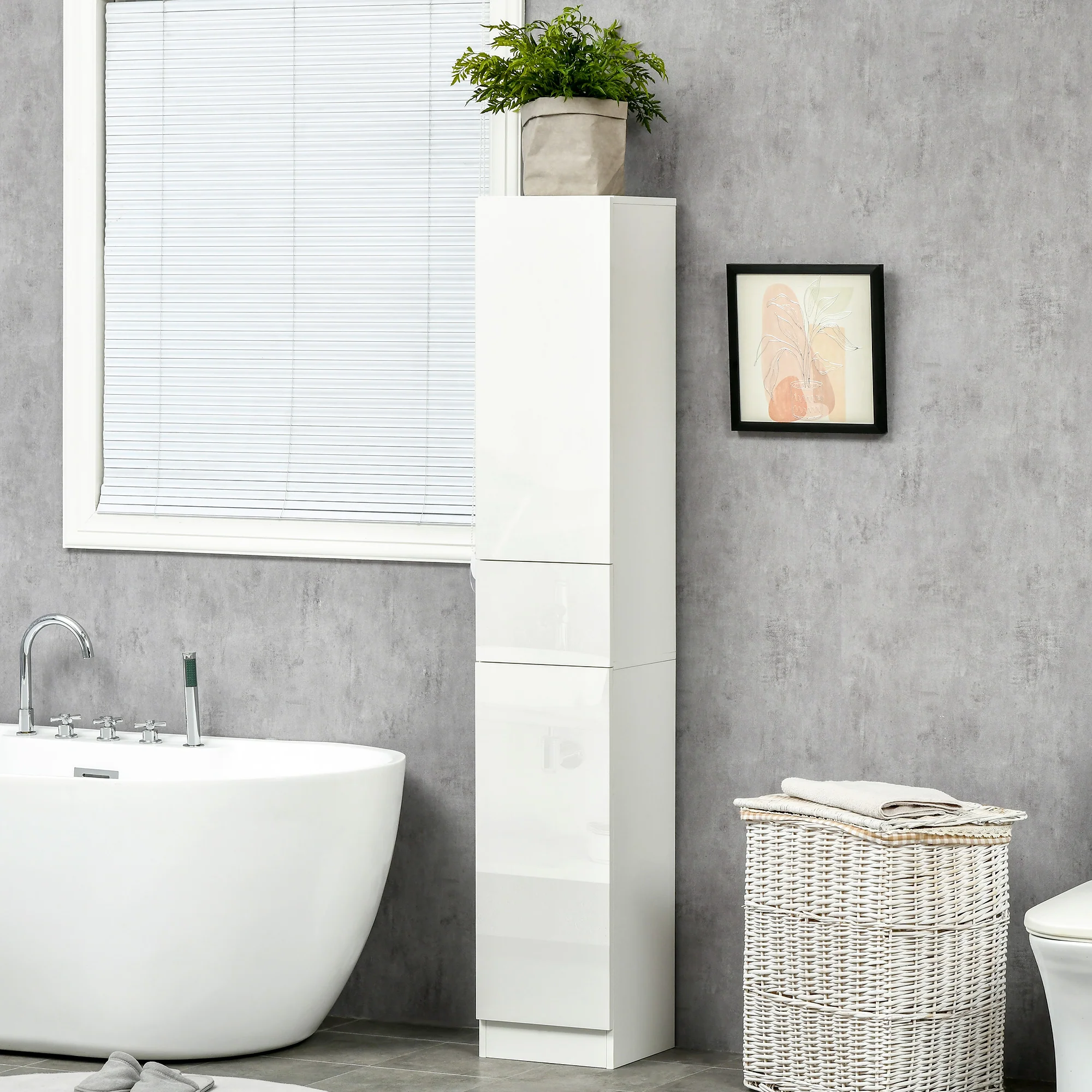 kleankin Tall Bathroom Cabinet