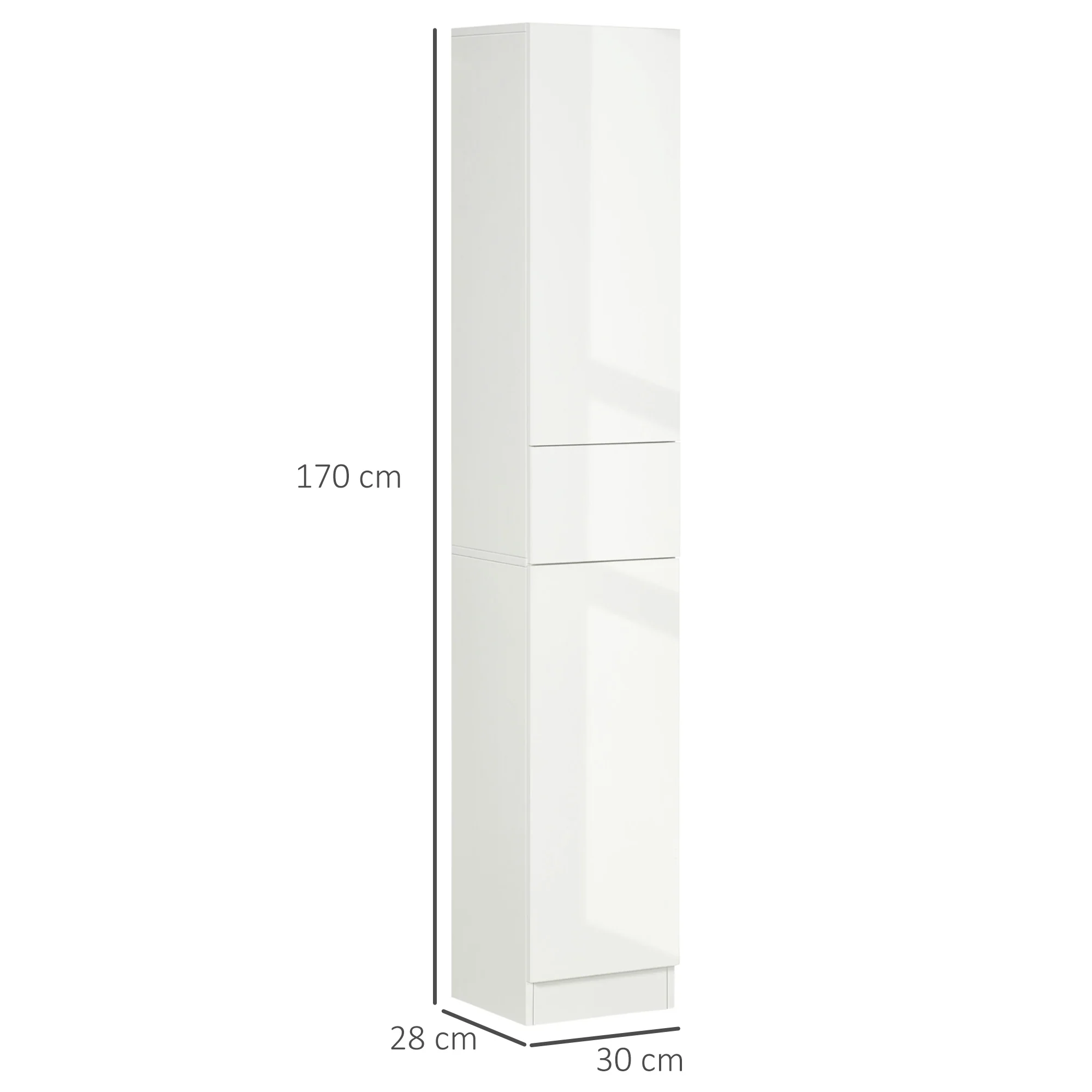 kleankin Tall Bathroom Cabinet - Image 4
