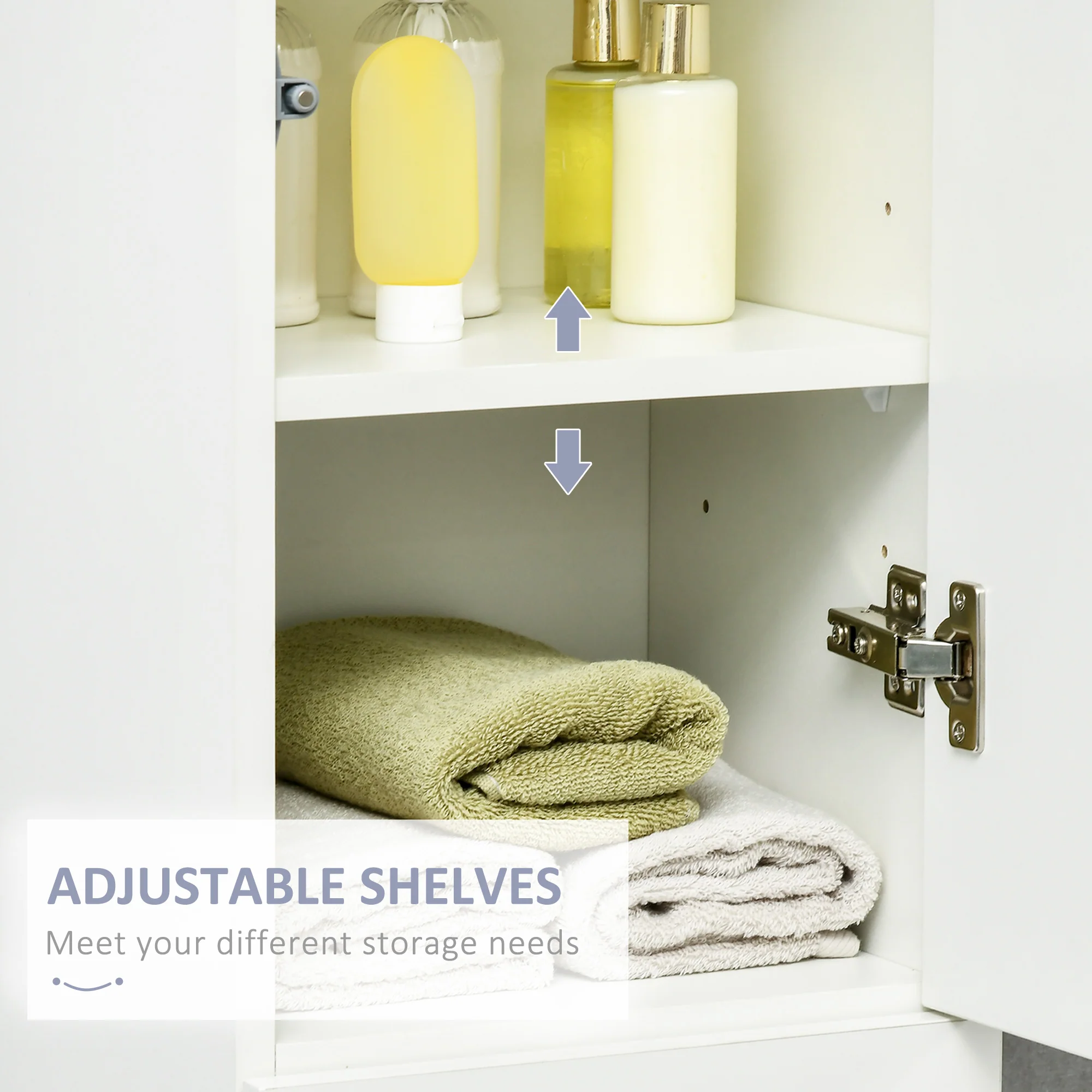 kleankin Tall Bathroom Cabinet - Image 5