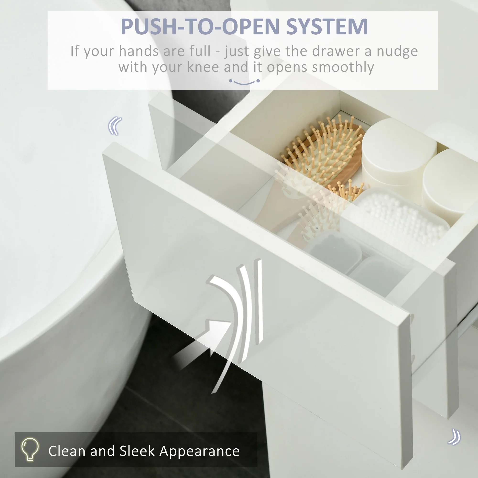kleankin Tall Bathroom Cabinet - Image 6