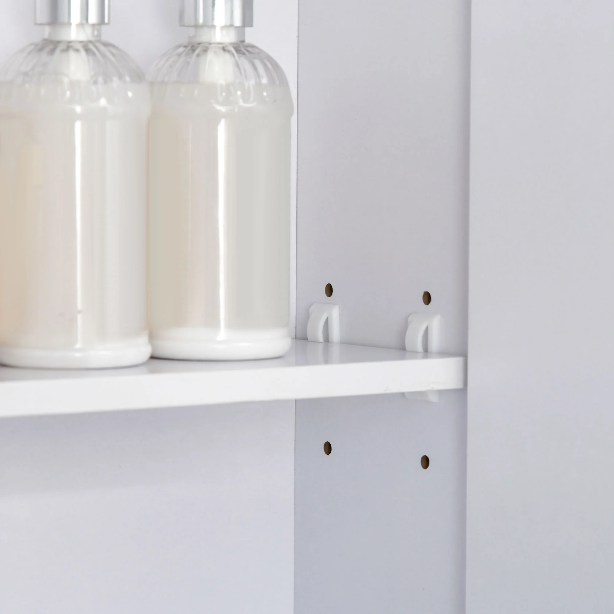 Kleankin Wall Mount Medicine Cabinet With Mirror And Adjustable Shelf, White - Image 9
