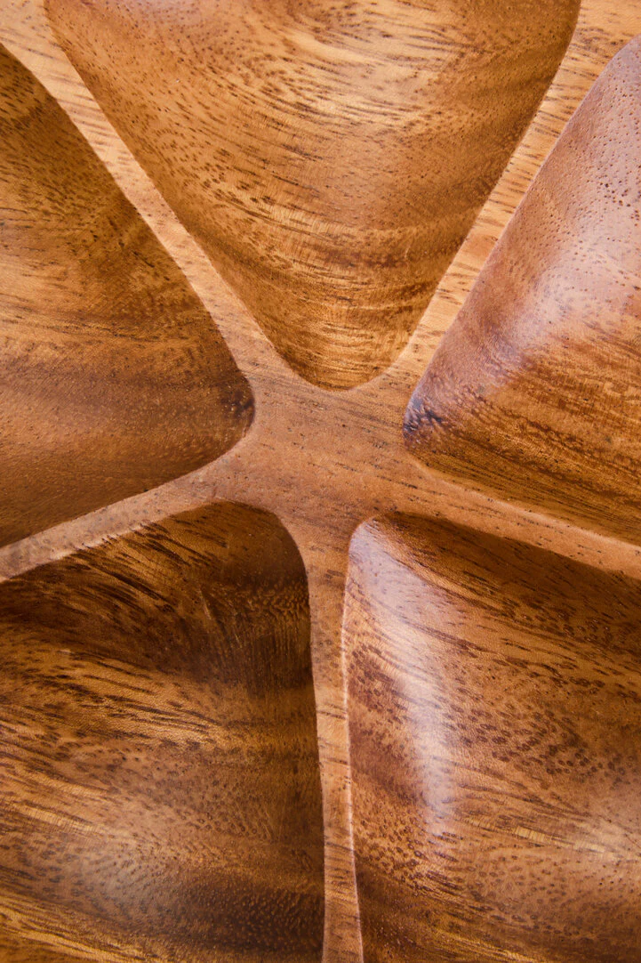 Kora Acacia Five Section Flower Serving Dish - Image 3