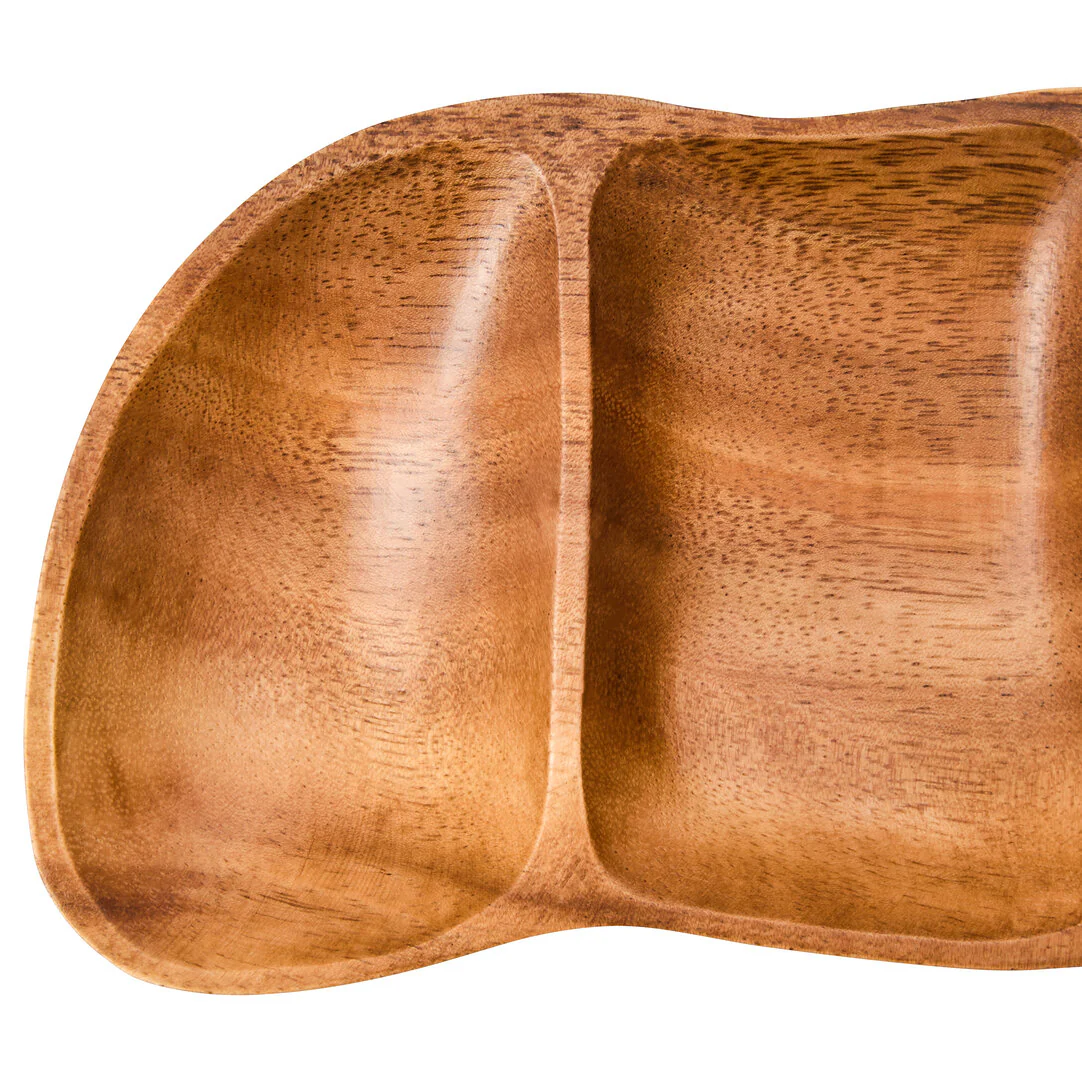 Kora Acacia Wood Five Section Antipasti Dish - Image 4