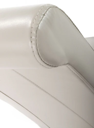 Krista Roll Back Bonded Leather Ivory Dining Chair - Set Of 2 - Image 6
