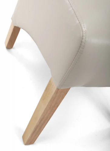 Krista Roll Back Bonded Leather Ivory Dining Chair - Set Of 2 - Image 7