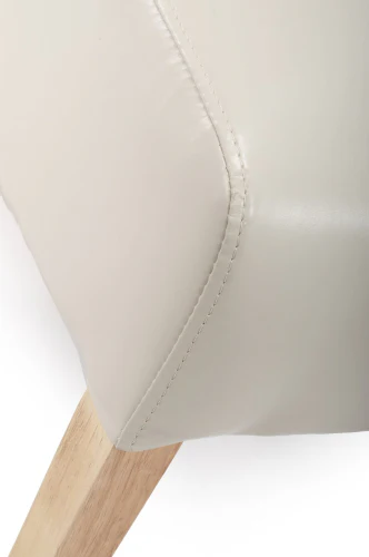 Krista Roll Back Bonded Leather Ivory Dining Chair - Set Of 2 - Image 8