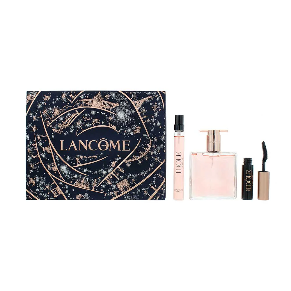 Lancome Idole 3 Piece Gift Set: Eau De Parfum 25ml - Eau De Parfum 10ml - Mascar