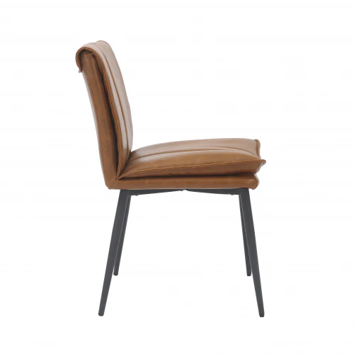Lansdowne Leather Effect Tan Dining Chair - Image 3