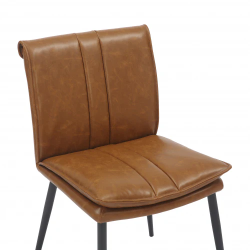 Lansdowne Leather Effect Tan Dining Chair - Image 6