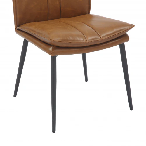 Lansdowne Leather Effect Tan Dining Chair - Image 7