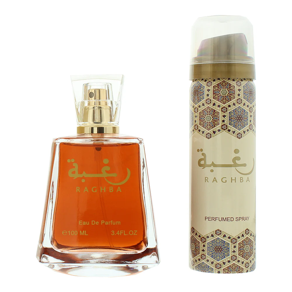 Lattafa Raghba 2 Piece Gift Set: Eau De Parfum 100ml - Deodorant Spray 50ml - Image 2