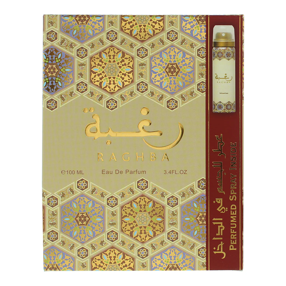 Lattafa Raghba 2 Piece Gift Set: Eau De Parfum 100ml - Deodorant Spray 50ml - Image 3