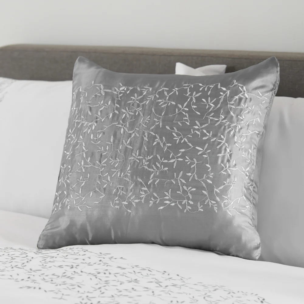 Leaf Trail Complete Bedding Set - Silver (Bed in a bag) - Image 6