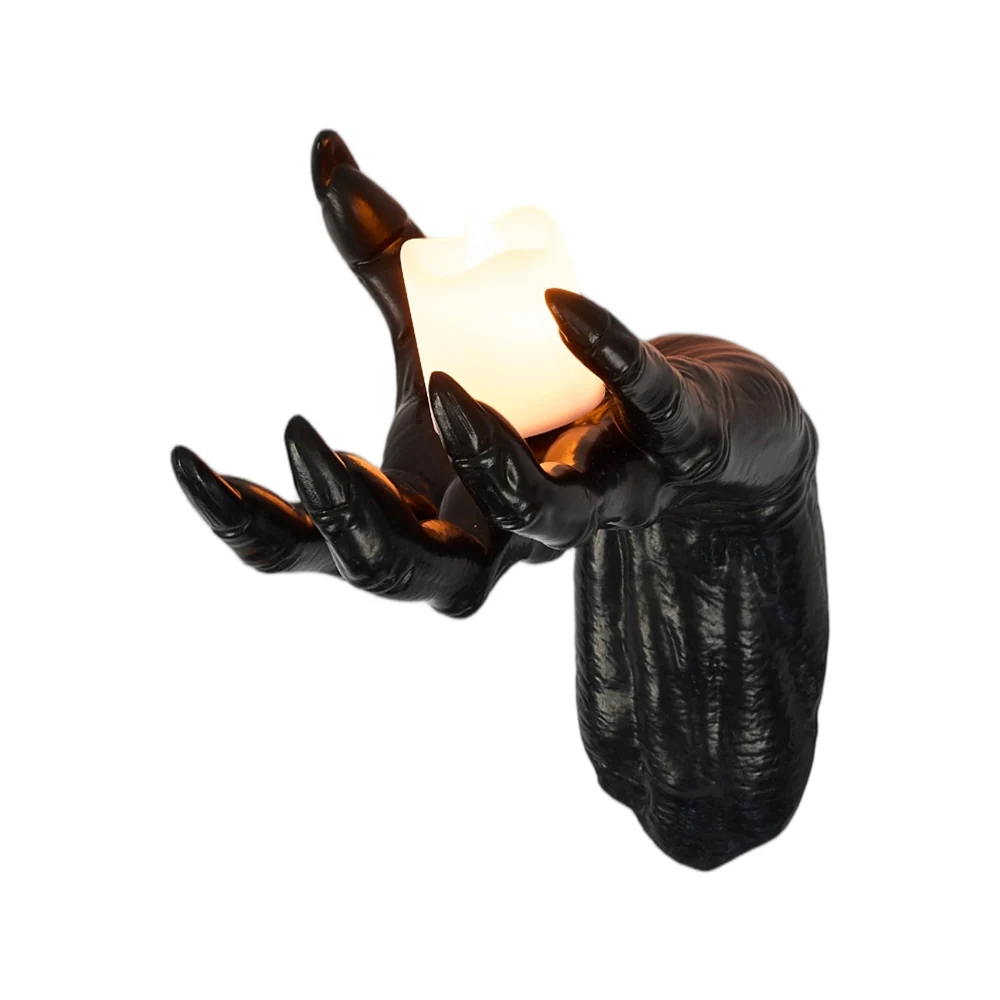 LED Candle Holding Wall Hands Set - Image 3