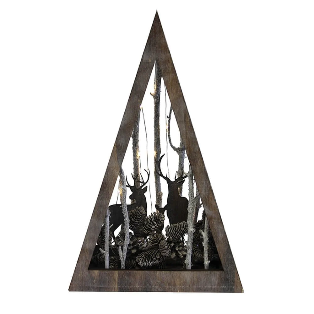 LED Light up Christmas Scene Triangle 57.5cm