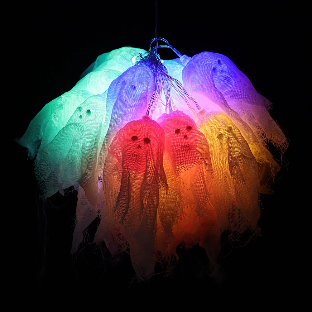LED Spooky Skull String Lights - Image 4