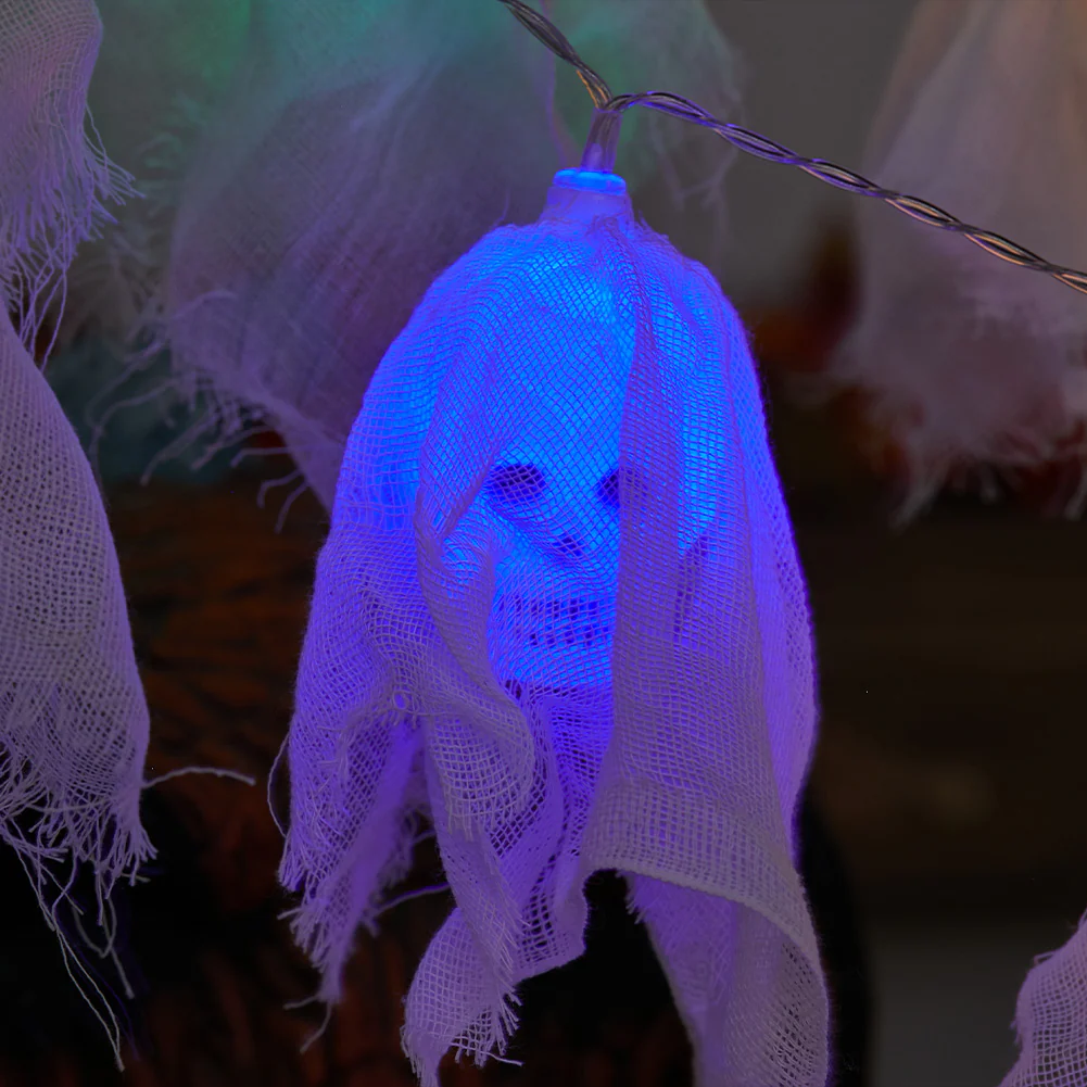 LED Spooky Skull String Lights - Image 6