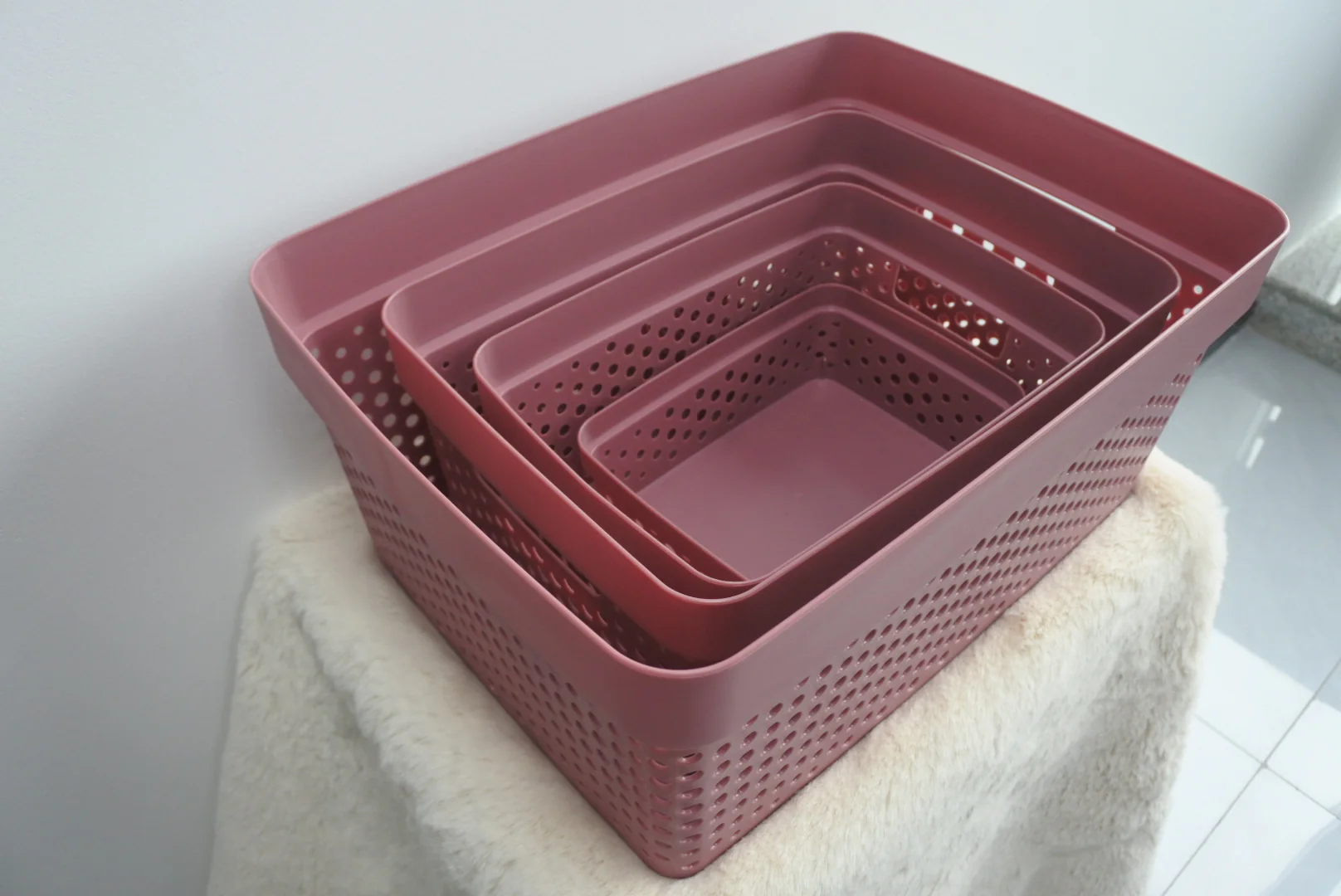 Lewis's Dots Basket - Red - Image 7