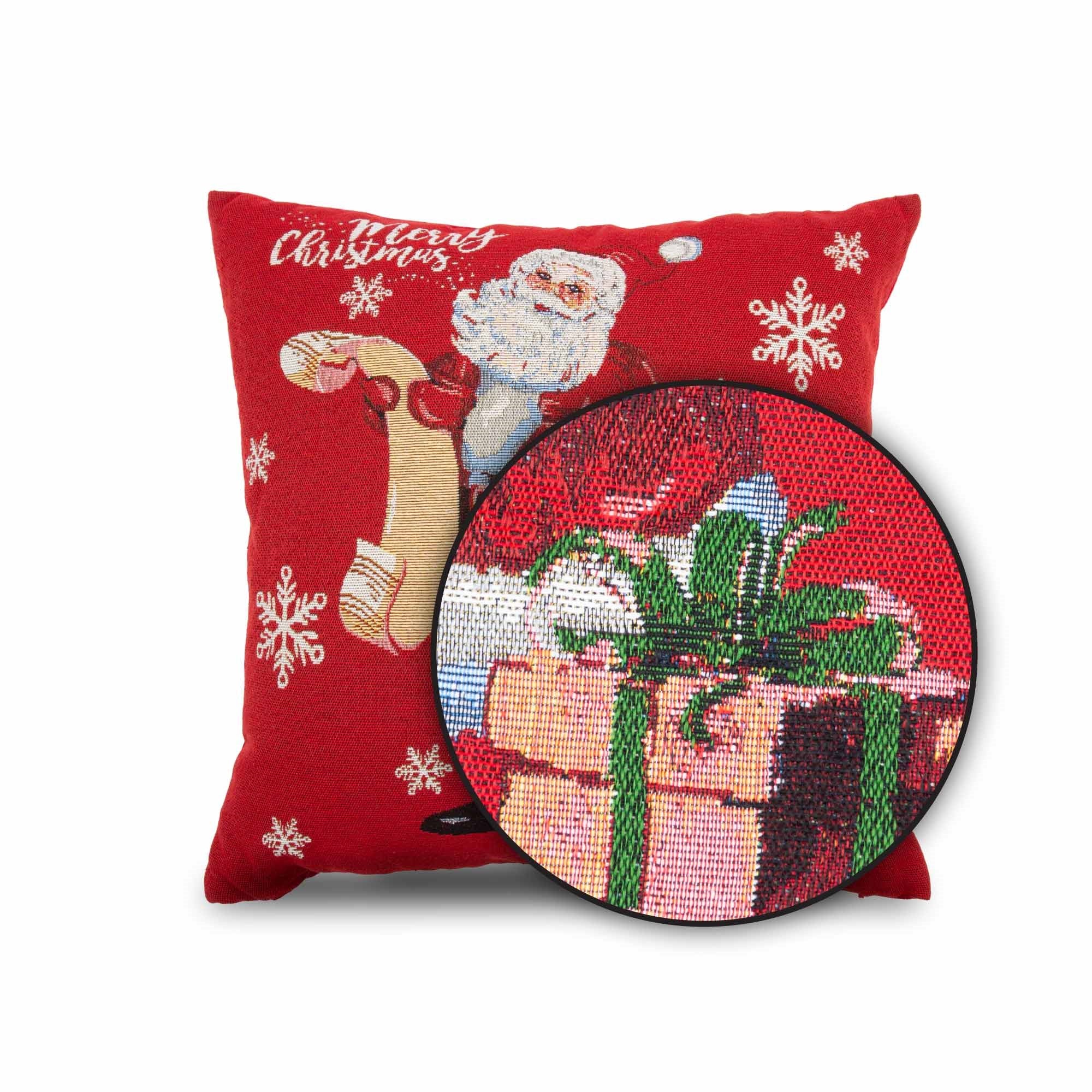 Lewis's Father Christmas Cushion - Red - Image 3