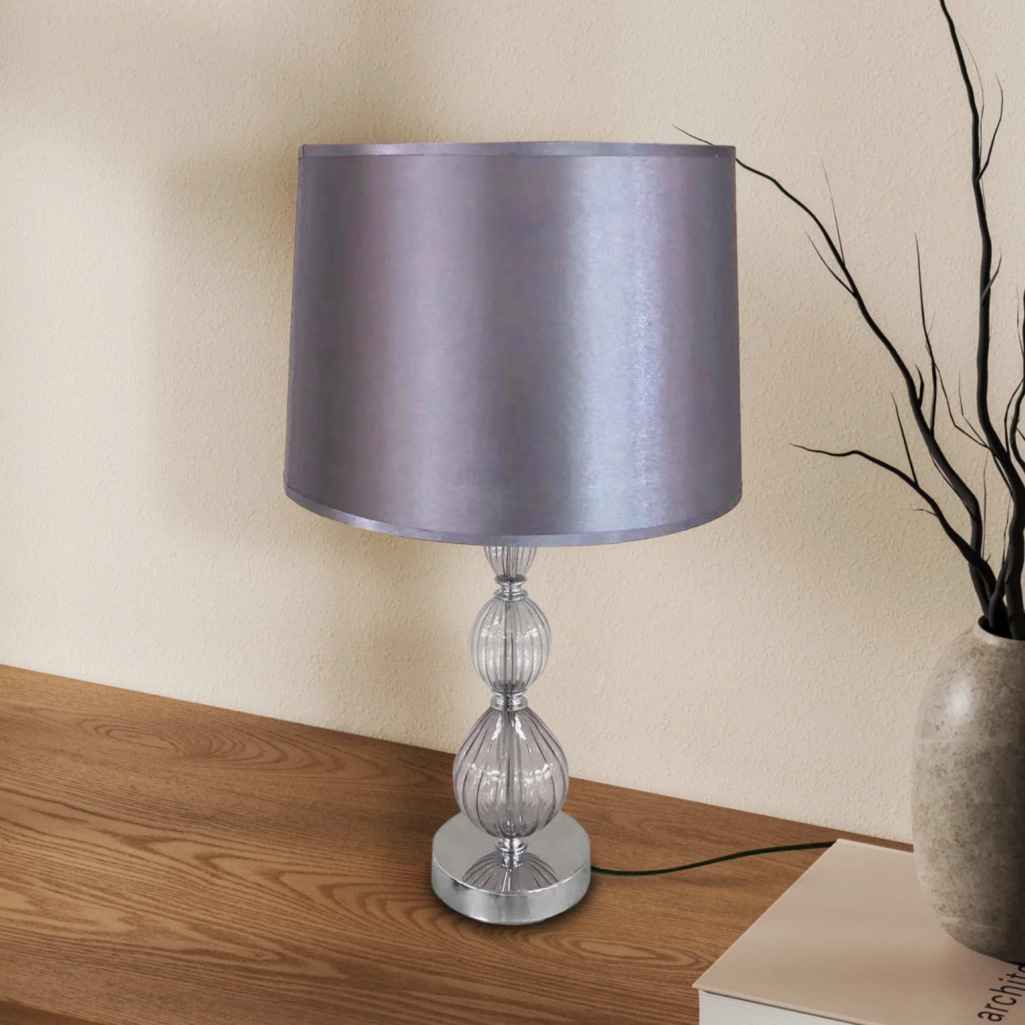 Lewis's Fleur Glass Table Lamp - Image 5