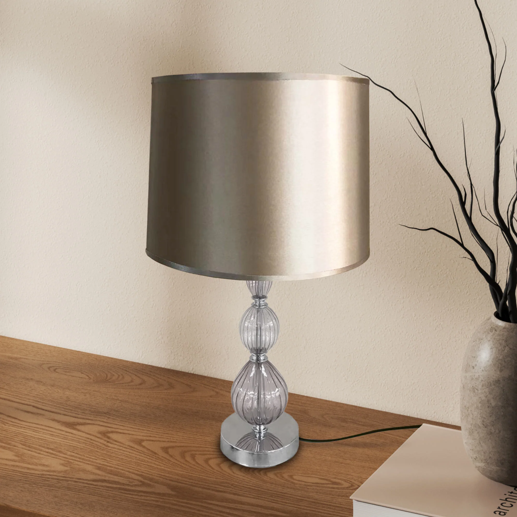 Lewis's Fleur Glass Table Lamp - Image 7
