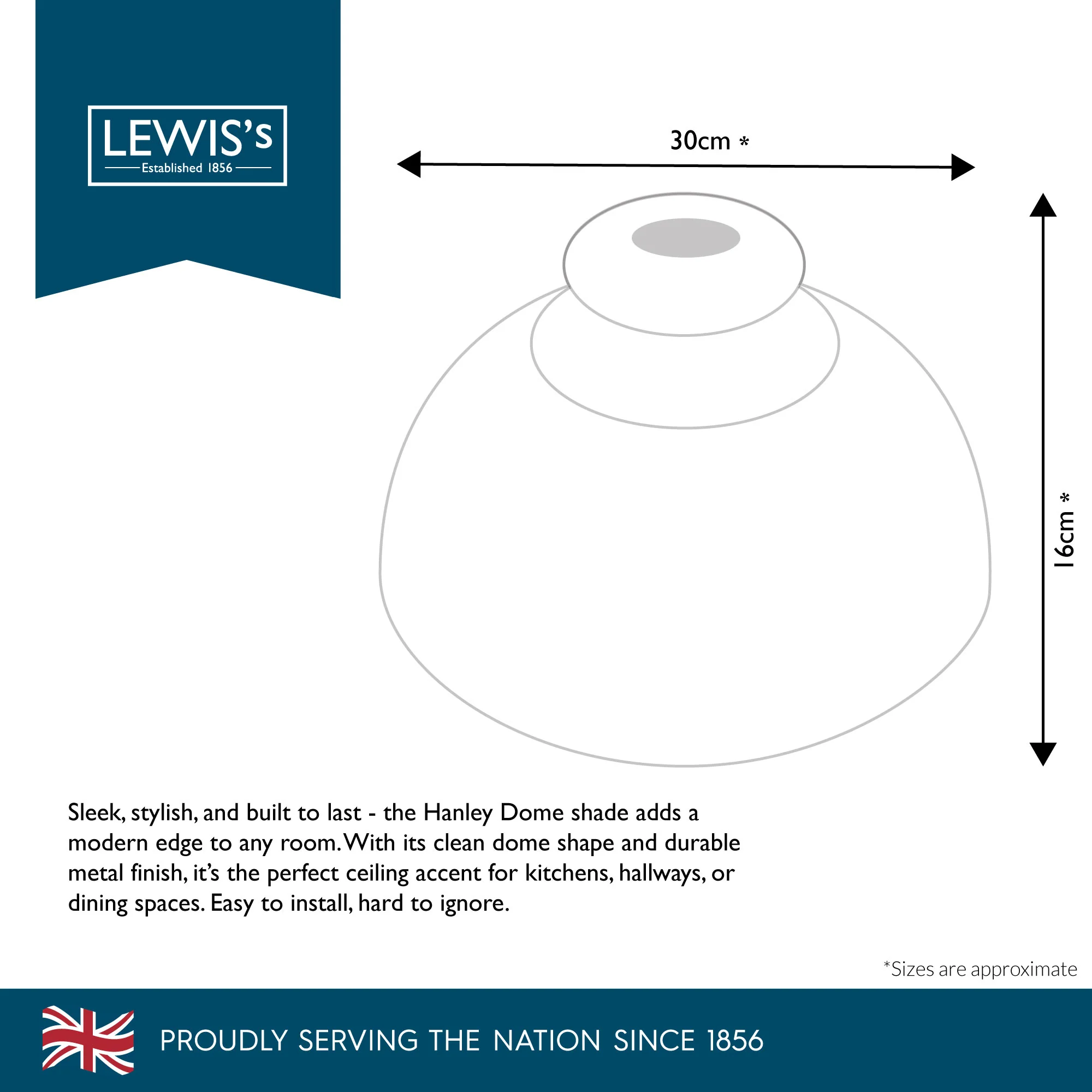 Lewis's Hanley Dome Shade - Image 7