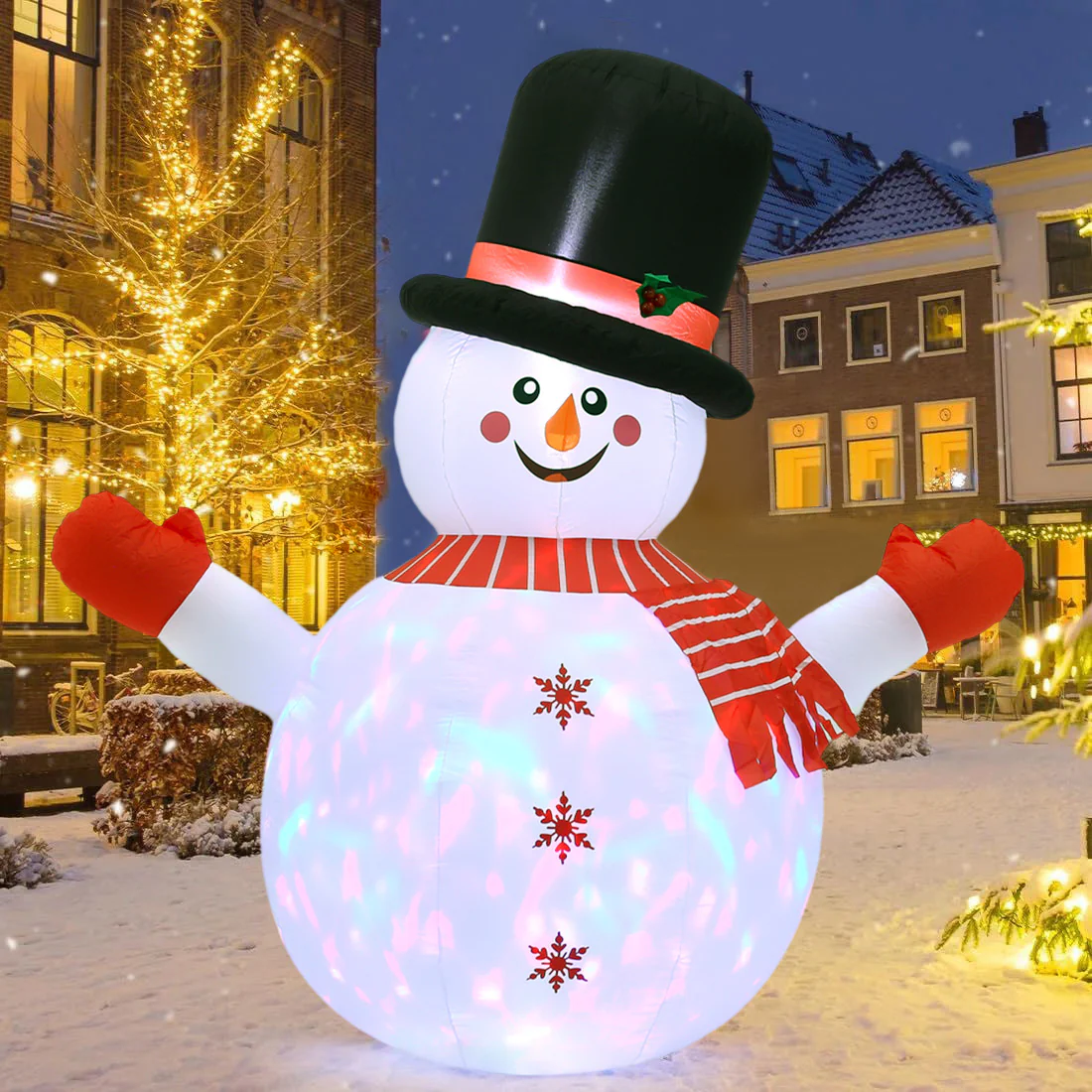 Lifeideas 1.8M Inflatable Snowman for Christmas Decoration - Image 2