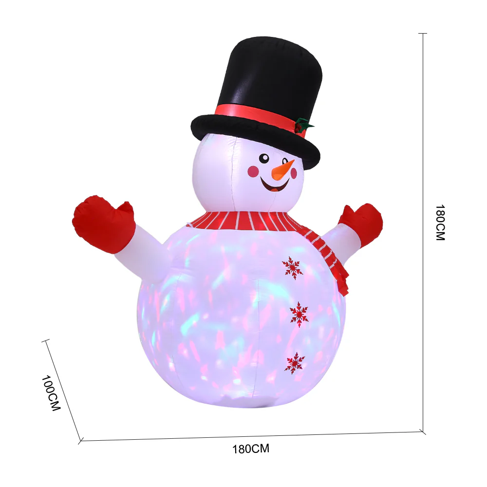 Lifeideas 1.8M Inflatable Snowman for Christmas Decoration - Image 9