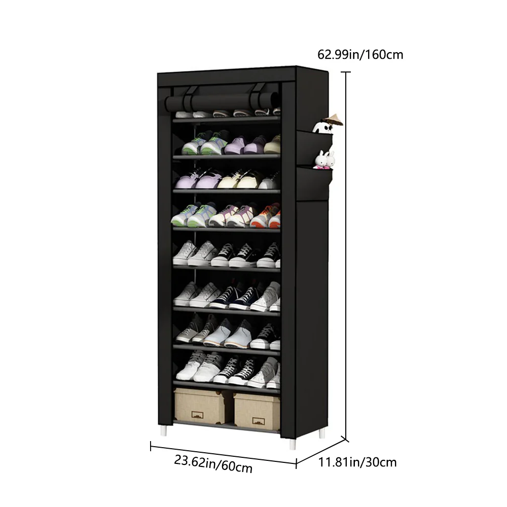 Lifeideas 10-Tier Shoe Cabinet With Roll-Up Door - Image 8