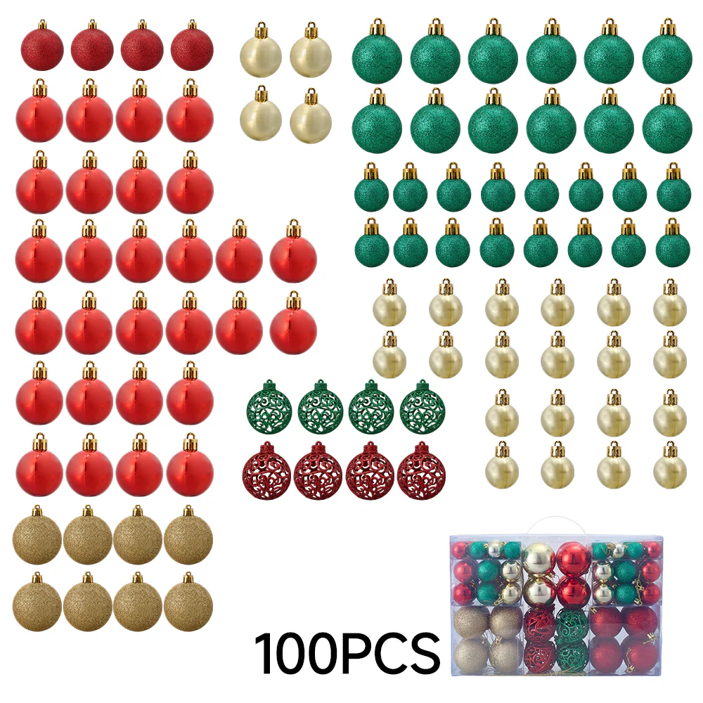 Lifeideas 100 Christmas Ornaments for Tree Decoration - Image 2
