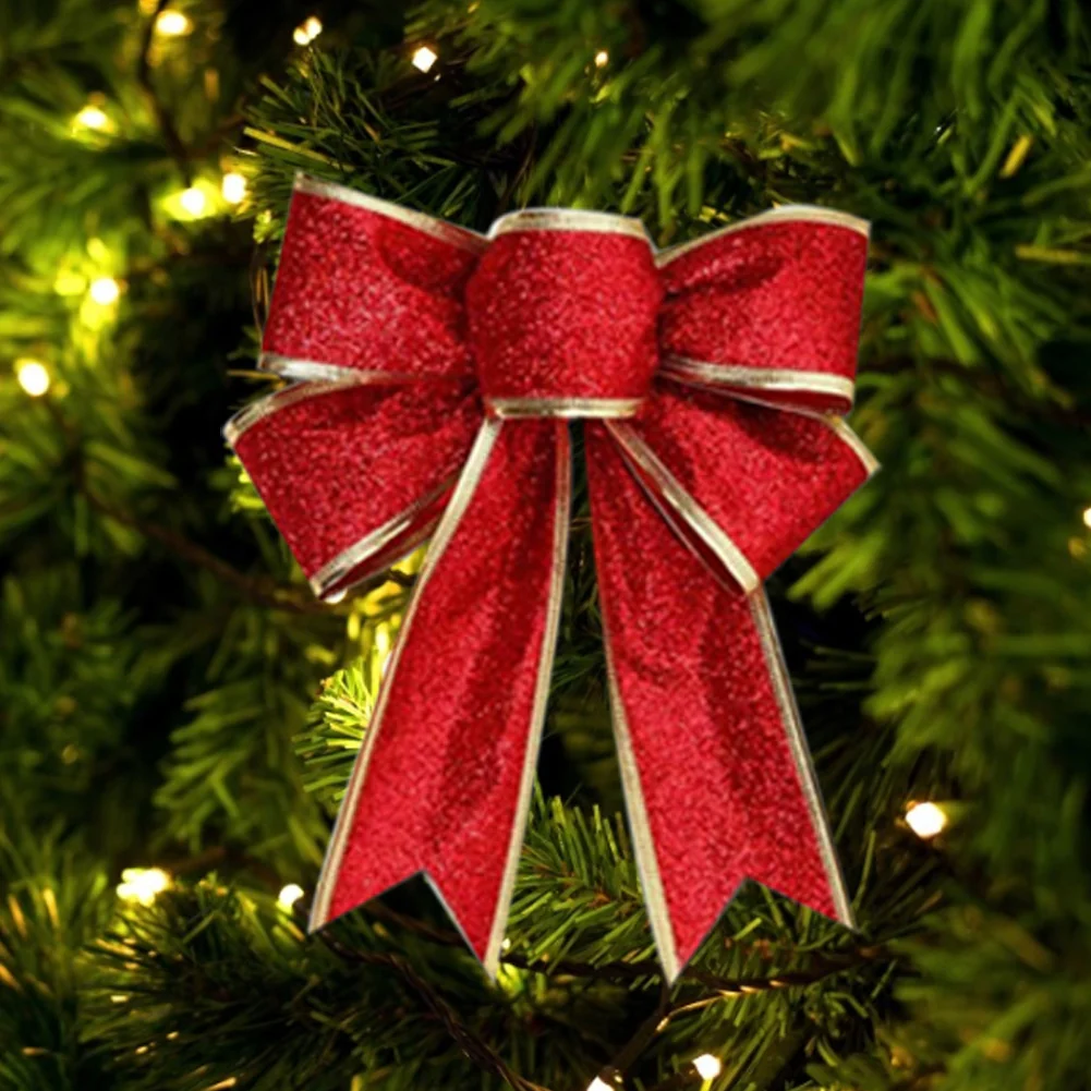 Lifeideas 10pcs Christmas Ribbon Bows For Tree Decorations