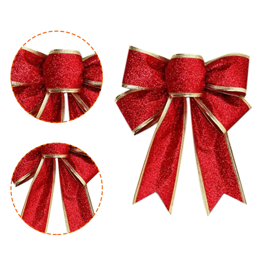 Lifeideas 10pcs Christmas Ribbon Bows For Tree Decorations - Image 4