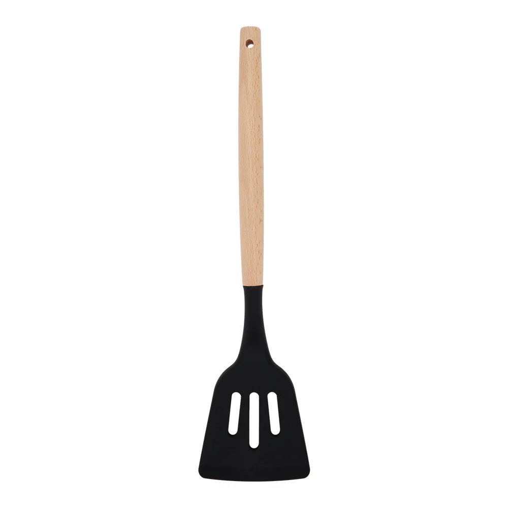 Black 11-piece Silicone Kitchen Utensil Set For Nonstick Cookware - Image 4