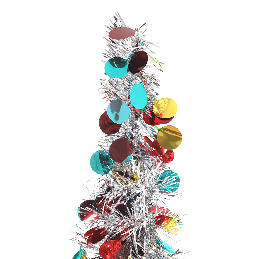 Lifeideas 150cm Multi-Colour Tinsel Christmas Tree - Image 5