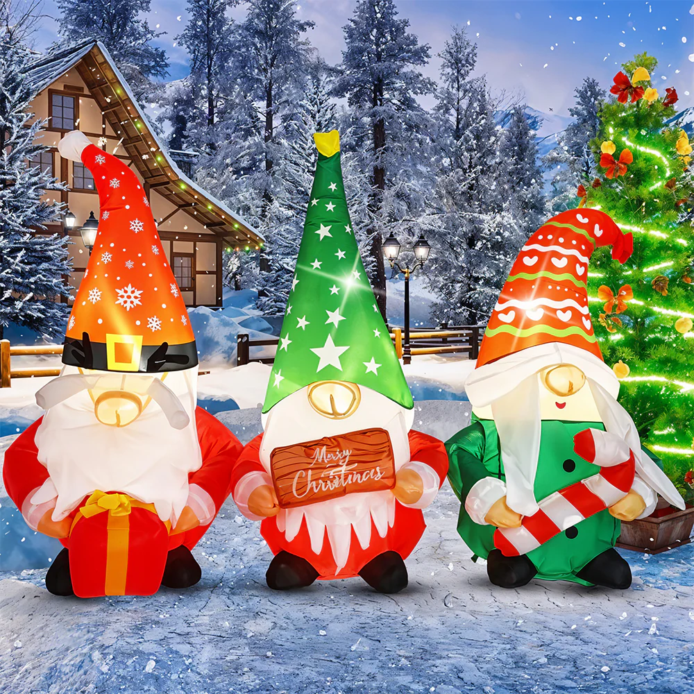 Lifeideas 2.1M Inflatable Christmas Gnome Gonk Decoration - Image 2