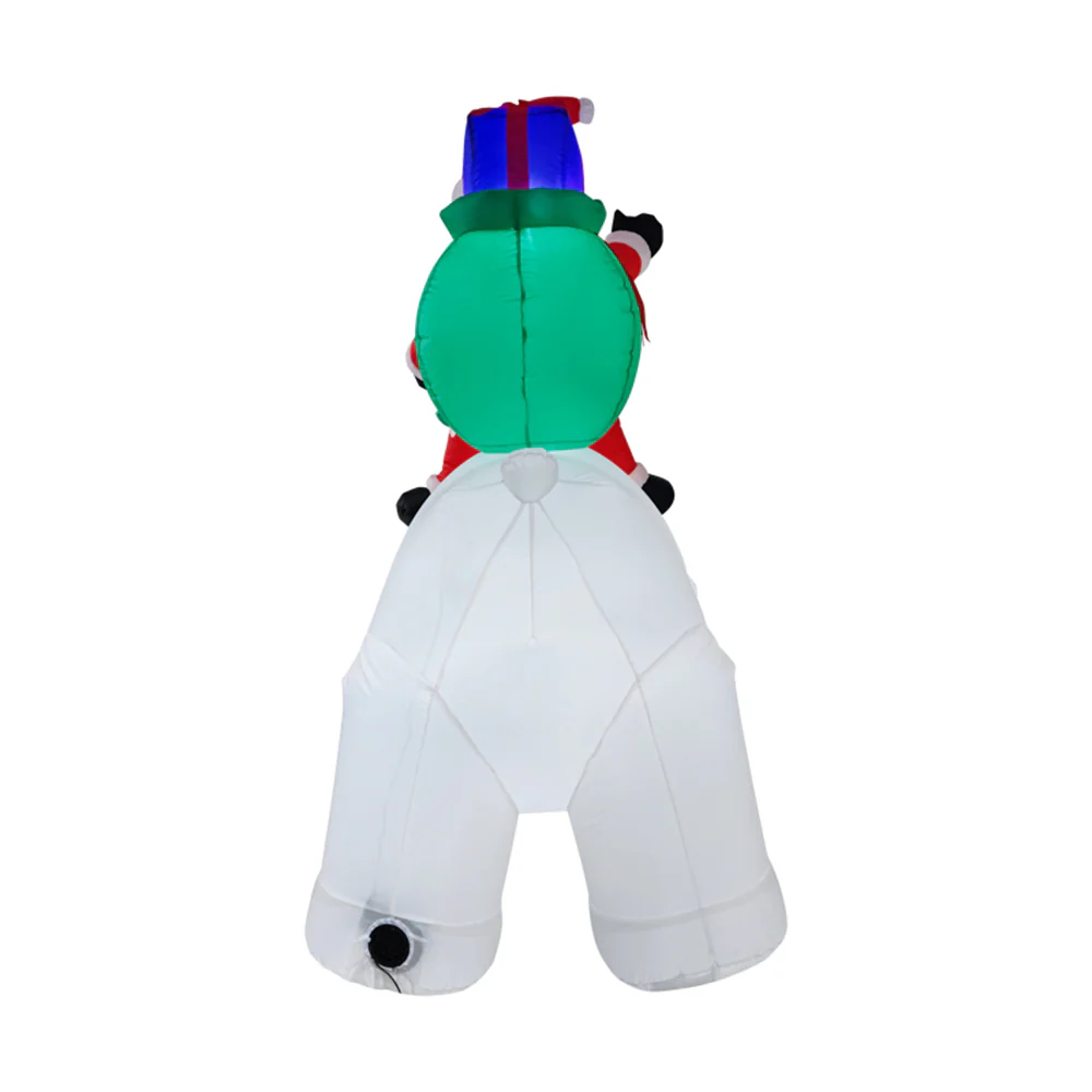 Lifeideas 2.1M Inflatable Santa Claus Riding a Polar Bear - Image 5