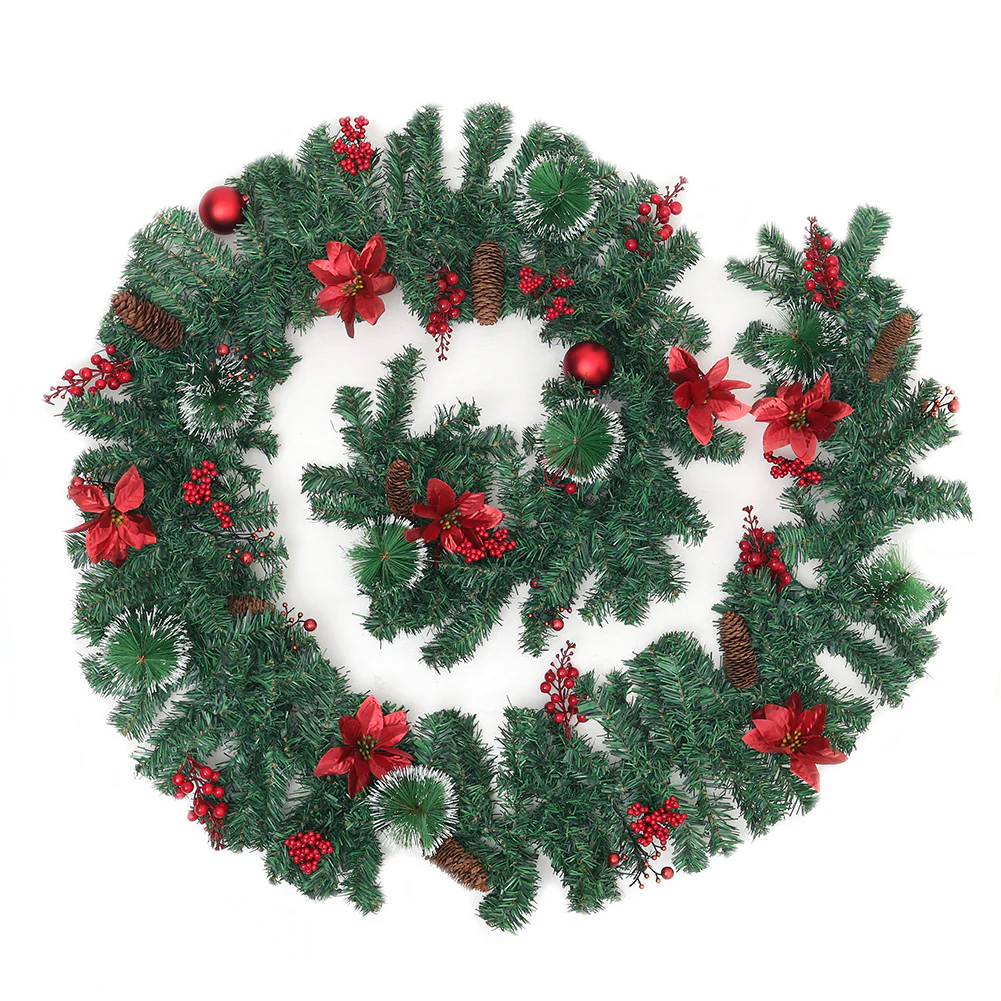 Lifeideas 2.7m LED Light String Berry Ball Flower Garland Christmas Decor - Image 3