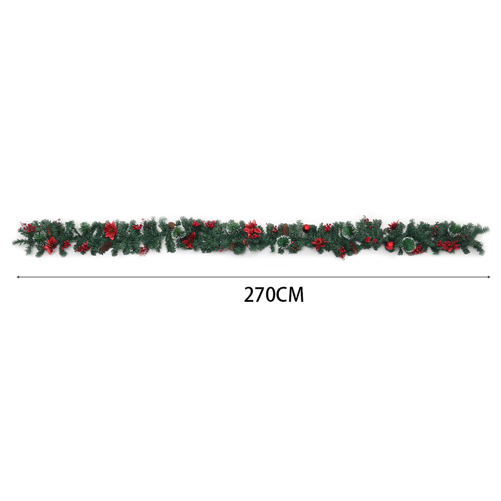 Lifeideas 2.7m LED Light String Berry Ball Flower Garland Christmas Decor - Image 7