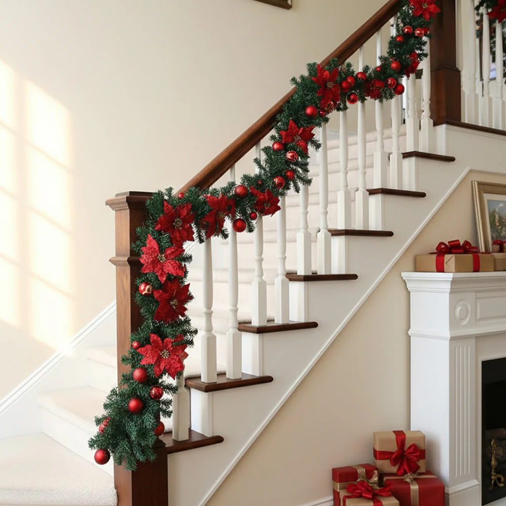 Lifeideas 2.7m LED Light String Berry Ball Flower Garland Christmas Decor - Image 2