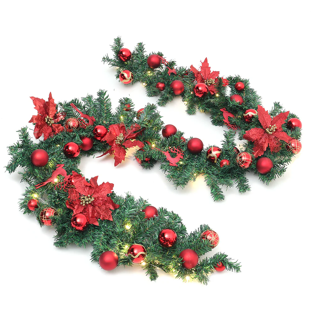 Lifeideas 2.7m LED Light String Berry Ball Flower Garland Christmas Decor - Image 4
