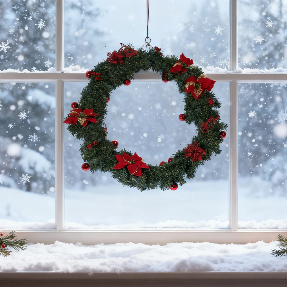 Lifeideas 2.7m Pre-lit Artificial Christmas Garland Decorations - Image 2